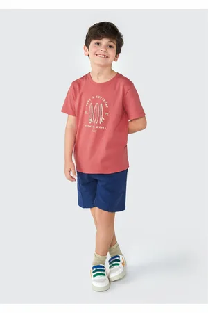 Hering Camiseta Infantil Menino Manga Curta Com Estampa