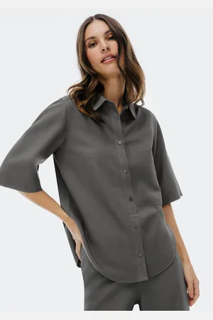 Hering Camisa Feminina Ampla Manga 3/4