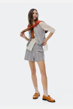 Hering Shorts Feminino Alfaiataria Fio Tinto