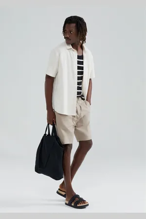 Hering Bermuda Masculina Reta Com Linho