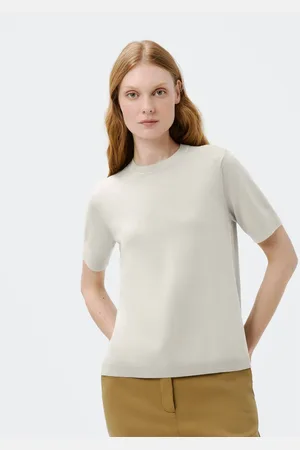 Hering Blusa Feminina Manga Curta Em Tricô Leve
