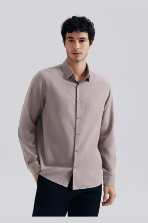 Hering Camisa Masculina Manga Longa Slim Com Linho