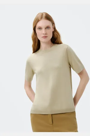 Hering Blusa Feminina Manga Curta Em Tricô Leve