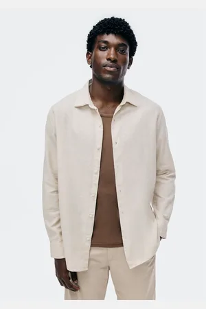 Hering Camisa Masculina Manga Longa Slim Com Linho