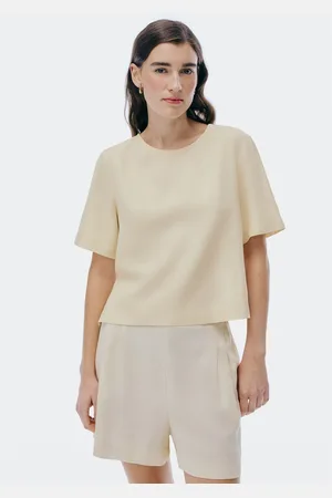 Hering Blusa Feminina Manga Curta Com Linho