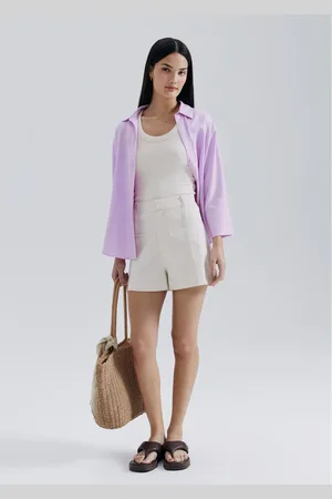 Hering Shorts Feminino Em Alfaiataria