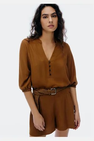 Hering Blusa Básica Feminina Manga 7/8 Bufante
