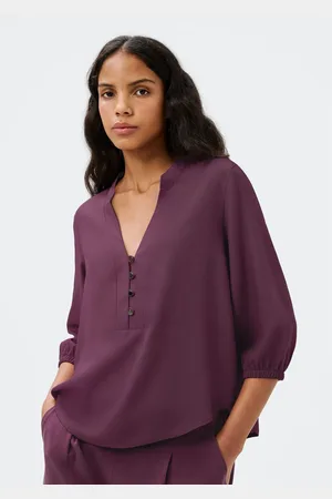 Hering Blusa Básica Feminina Manga 7/8 Bufante