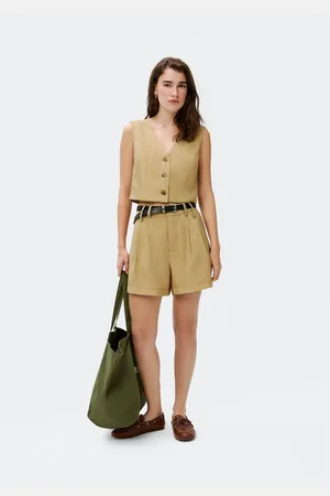 Hering Shorts Feminino Em Alfaiataria Peach Touch