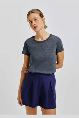 Hering Blusa Básica Feminina Manga Curta Slim