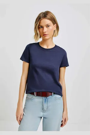 Hering Blusa Básica Feminina Manga Curta Slim