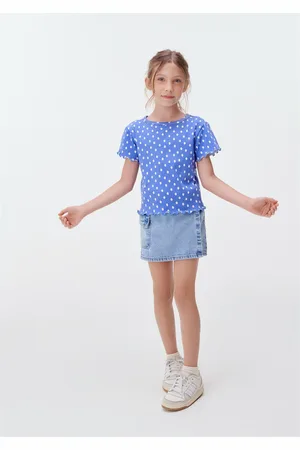 Hering Blusa Infantil Menina Manga Curta Em Ribana Estampada