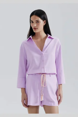 Hering Camisa Feminina Manga 7/8 Com Linho