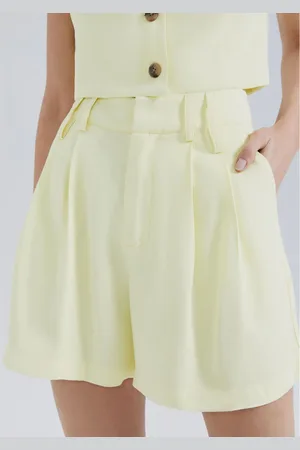 Hering Shorts Feminino Em Alfaiataria Peach Touch