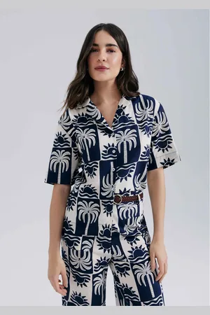 Hering Camisa Feminina Manga Curta Estampada