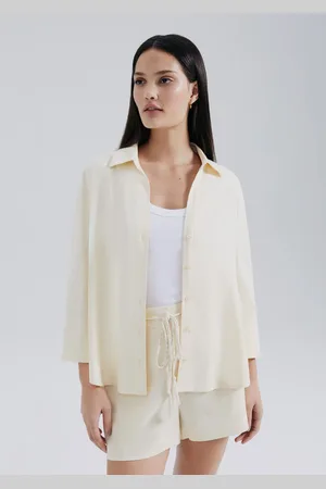 Hering Camisa Feminina Manga 7/8 Com Linho