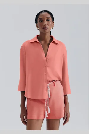 Hering Camisa Feminina Manga 7/8 Com Linho