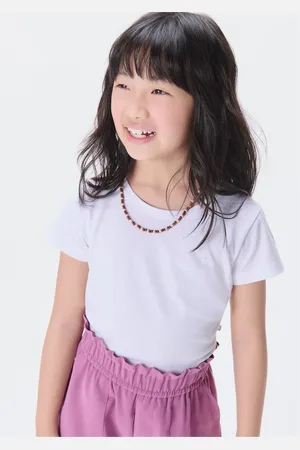 Hering Blusa Básica Infantil Menina Manga Curta Slim Com Bordado Coração