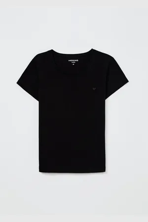 Hering Blusa Básica Infantil Menina Manga Curta Slim Com Bordado Coração