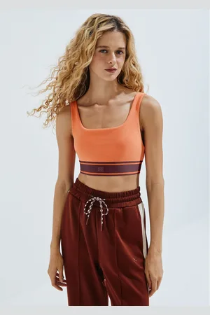 Hering Top Cropped Bicolor Com Bordado