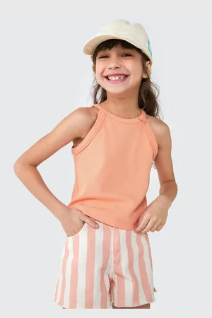 Hering Shorts Infantil Menina Em Sarja Barra A Fio