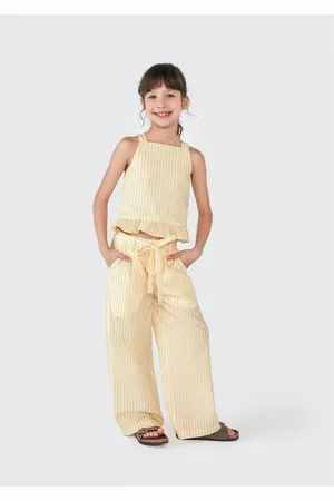 Hering Calça Infantil Menina Reta Em Fio Tinto