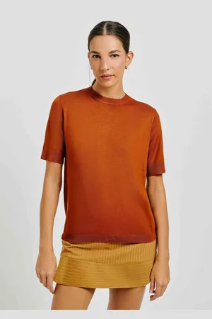 Hering Blusa Feminina Manga Curta Em Tricô Leve