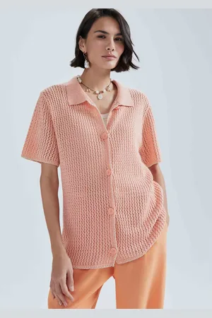 Hering Camisa Feminina Manga Curta Em Tricô