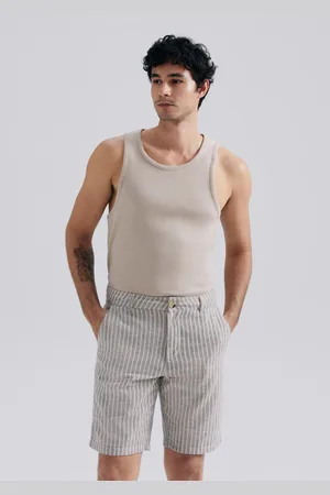 Hering Bermuda Masculina Listrada Com Linho
