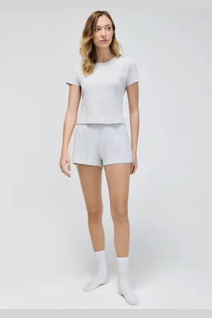 Hering Pijama Curto Feminino Em Ribana Canelada