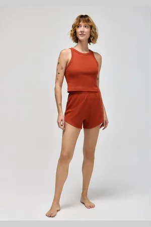 Hering Pijama Curto Feminino Básico Em Ribana Canelada