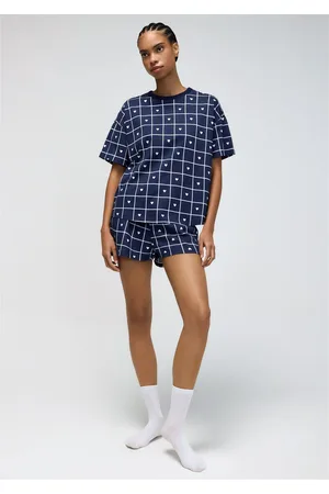Hering Pijama Curto Feminino Estampado Oversized