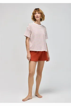 Hering Pijama Curto Feminino Listrado