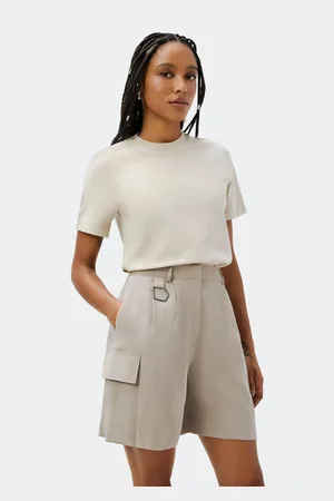 Hering Shorts Feminino Cargo Em Alfaiataria