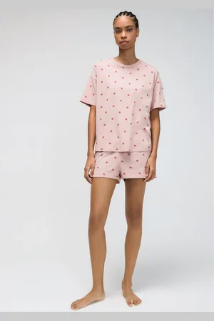 Hering Pijama Curto Feminino Estampado Oversized