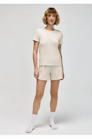 Hering Pijama Curto Feminino Oversized Com Linho