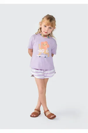 Hering Conjunto Curto Infantil Menina Toddler Estampado