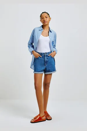 Hering Shorts Jeans Feminino Cintura Alta