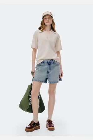 Hering Shorts Jeans Feminino Reto Cintura Média