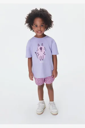 Hering Conjunto Curto Infantil Menina Toddler Estampado