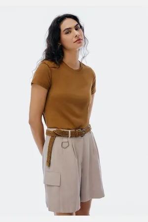 Hering Blusa Básica Feminina Manga Curta Slim World