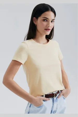 Hering Blusa Básica Feminina Manga Curta Slim World