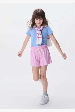 Hering Blusa Básica Infantil Menina Manga Curta Slim Com Bordado Coração