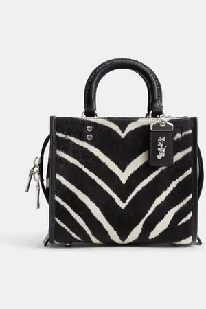 Coach Bolsa Rogue 20 Zebra Print