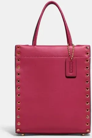 Coach Bolsa Mini Cashin Tote Crystal Rivets
