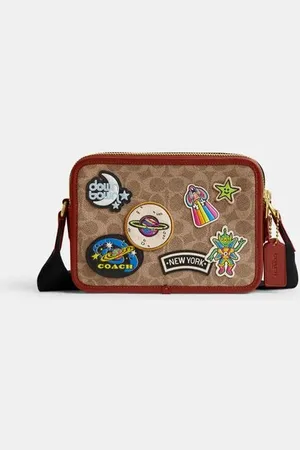 Coach Bolsa Cosmic Charter Crossbody 24 Signature With Patches