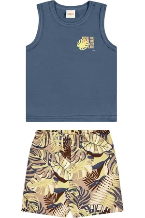 Elian Infantil - Conjunto Menino Regata e Bermuda