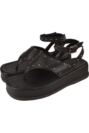 monté Sandália Plataforma Feminina Chinelo Donatella Shoes Macio Confortável Flatform Hotfix Rebite Spike