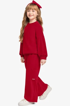 TRICK NICK Infantil - Conjunto Blusão Com Calça Wide Leg