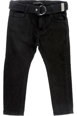 Crawling Infantil - Calça Sarja Preta c/ Cinto Confort Menino 01 ao 03